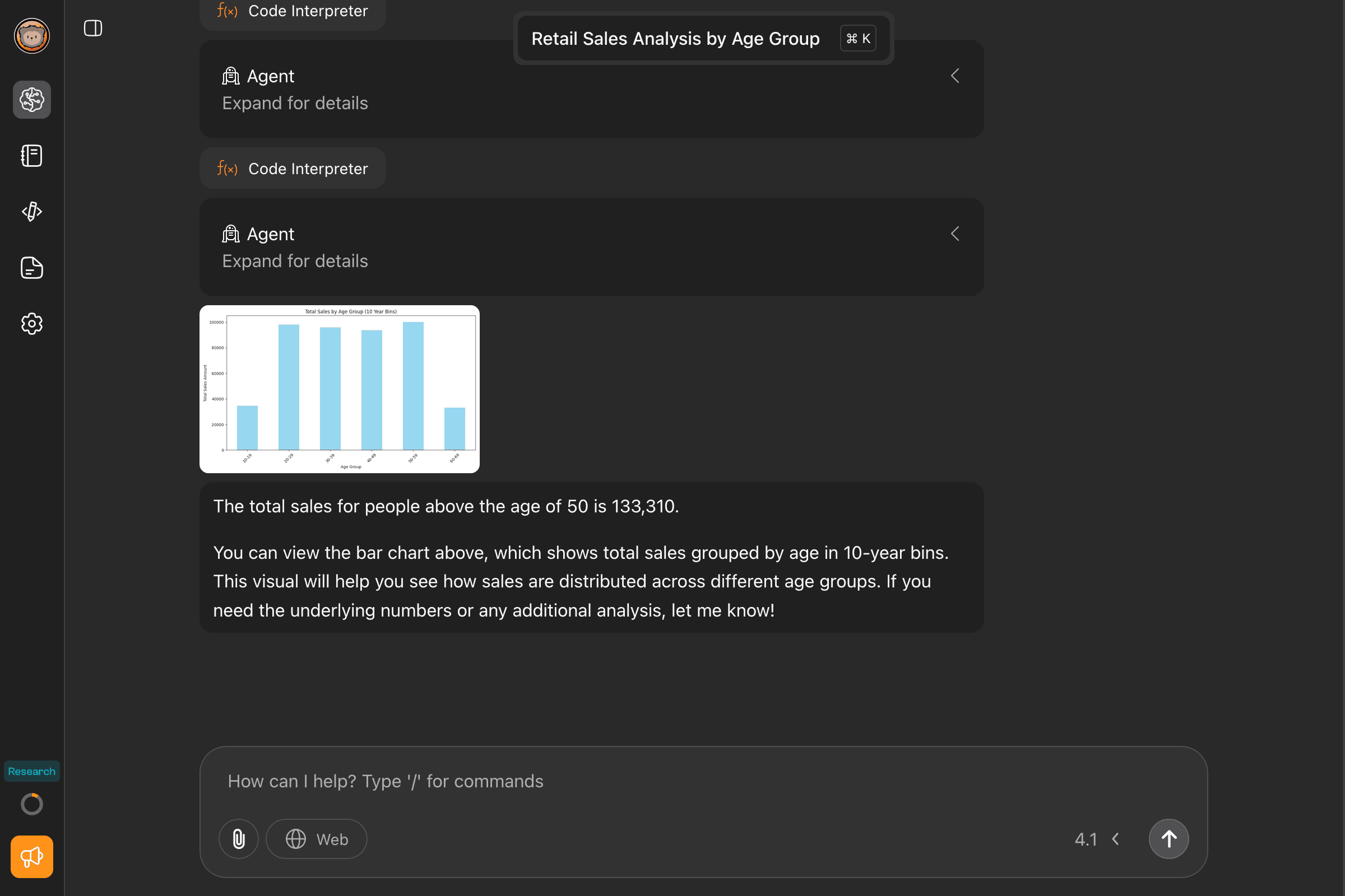Data analysis with age groups
