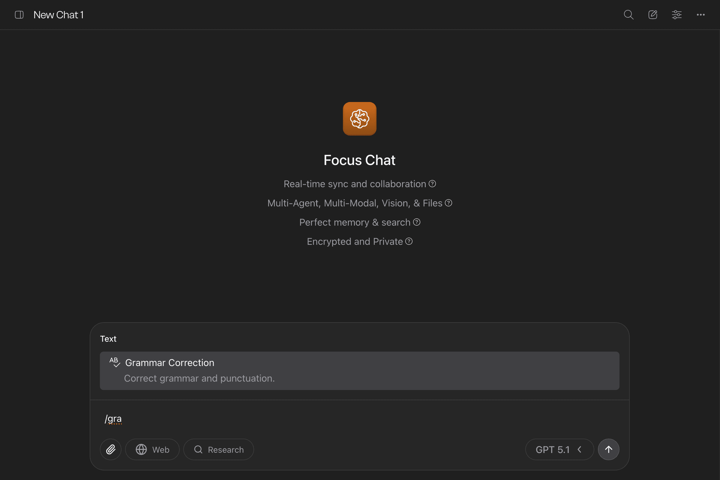 Grammar slash command